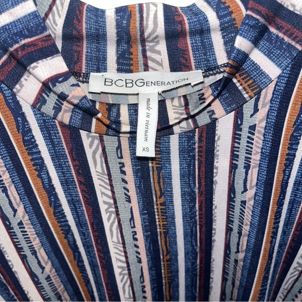 Bcbgeneration Multicolored Striped Mini Dress Siz… - image 3